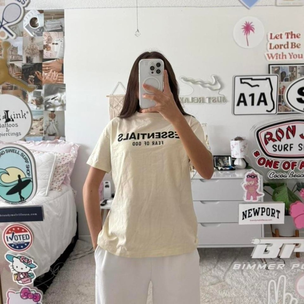 cream essentials cotton t-shirt